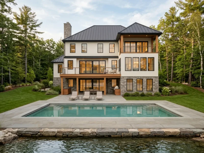 custom-new-england-lake-house-pool-rear
